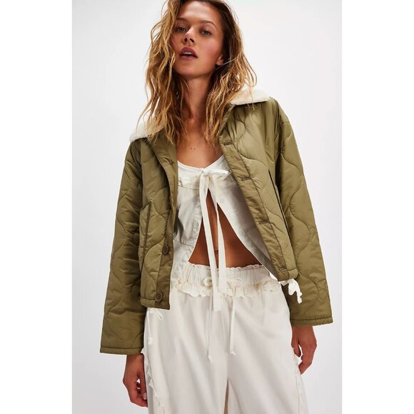 Free People Mother Denim Army Brat Jacket in Rank and File Size Small - Picture 1 of 6